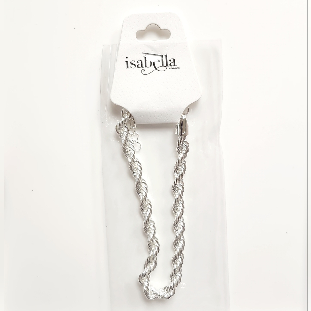 NWT SILVER BRAIDED CHAIN BRACELET!